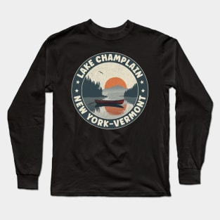 Lake Champlain New York-Vermont Sunset Long Sleeve T-Shirt